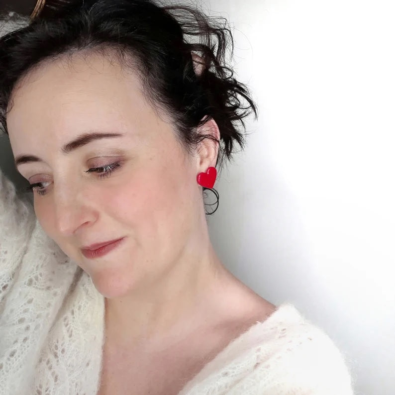 Liebe heart earrings