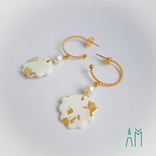 White Love Earrings
