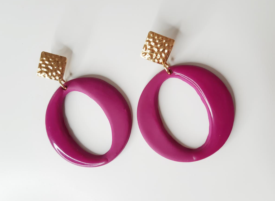 Boucles Semangka fuschia