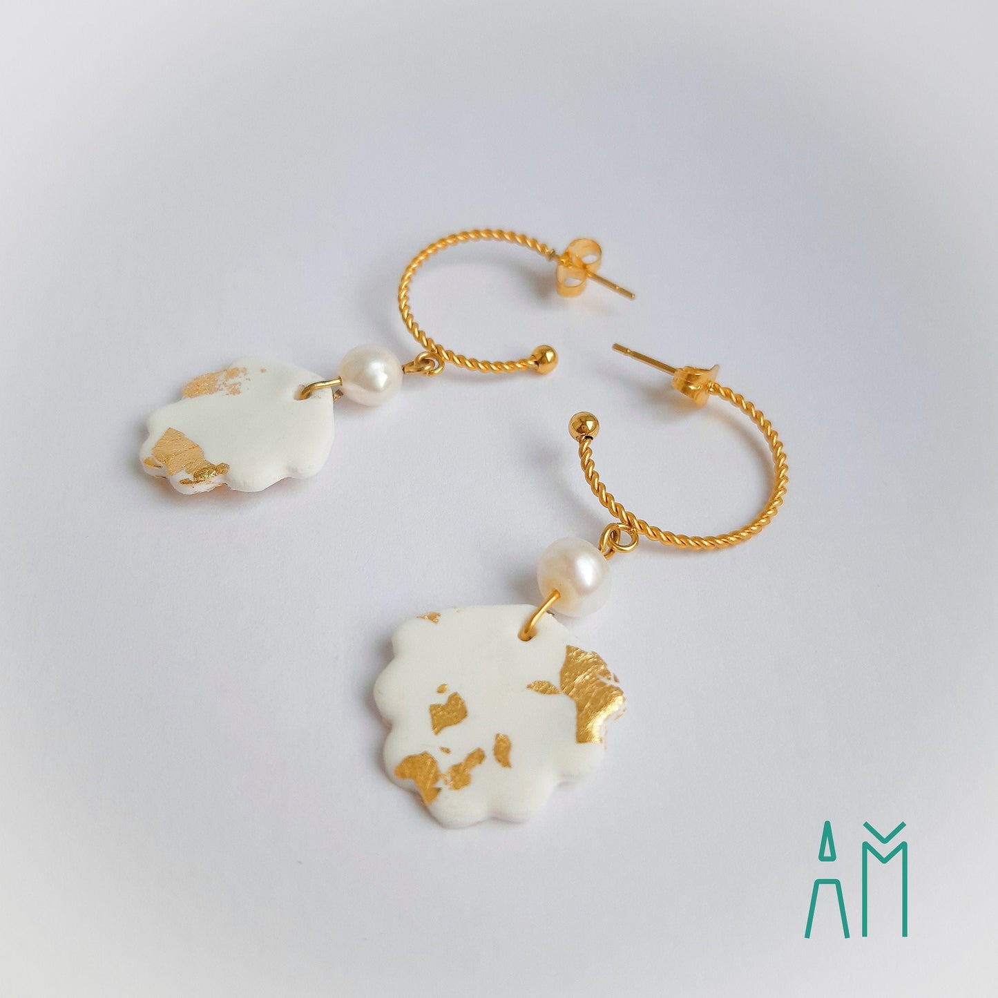 White Love Earrings