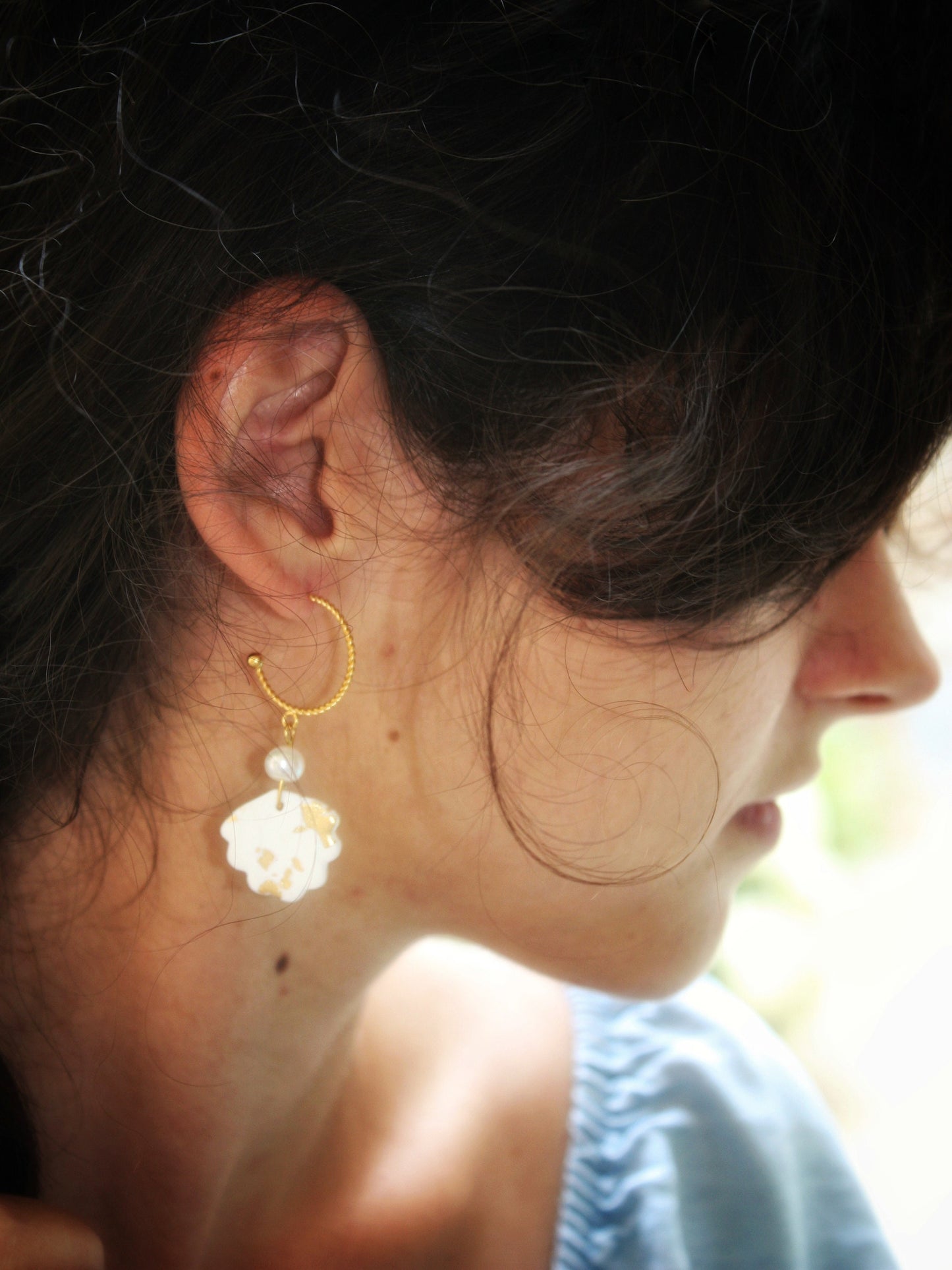 White Love Earrings